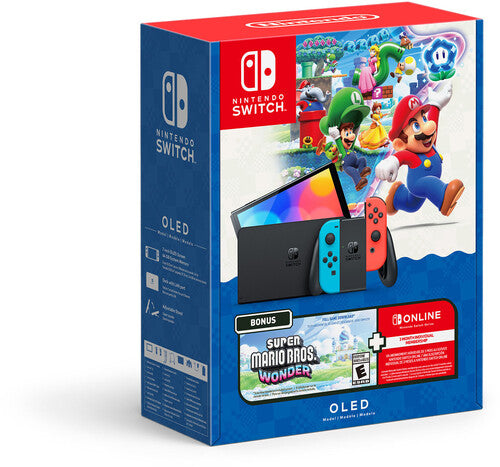 System: OLED- Super Mario Bros Wonder Bundle for Nintendo Switch
